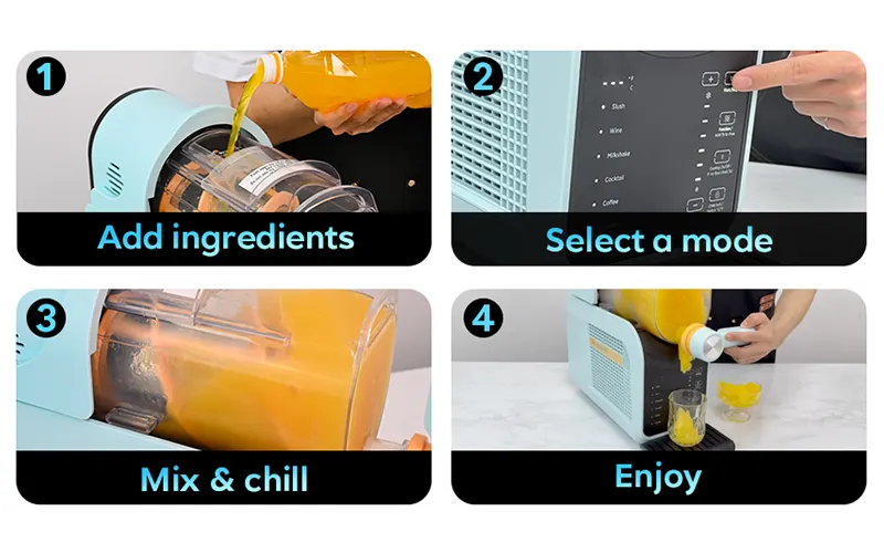 Slush machine with custom settings