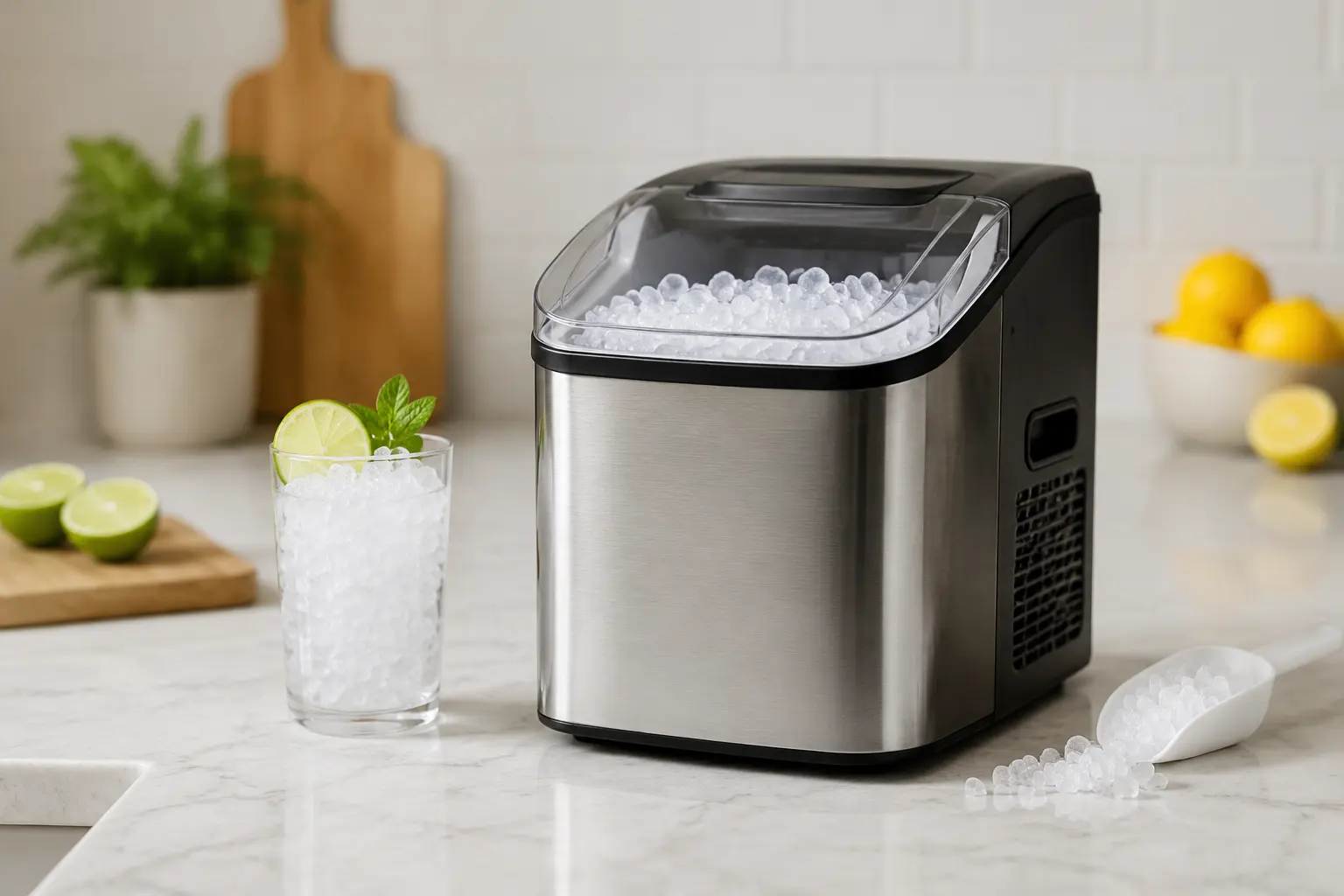 Small Countertop Nugget Ice Machine, 300x200px
