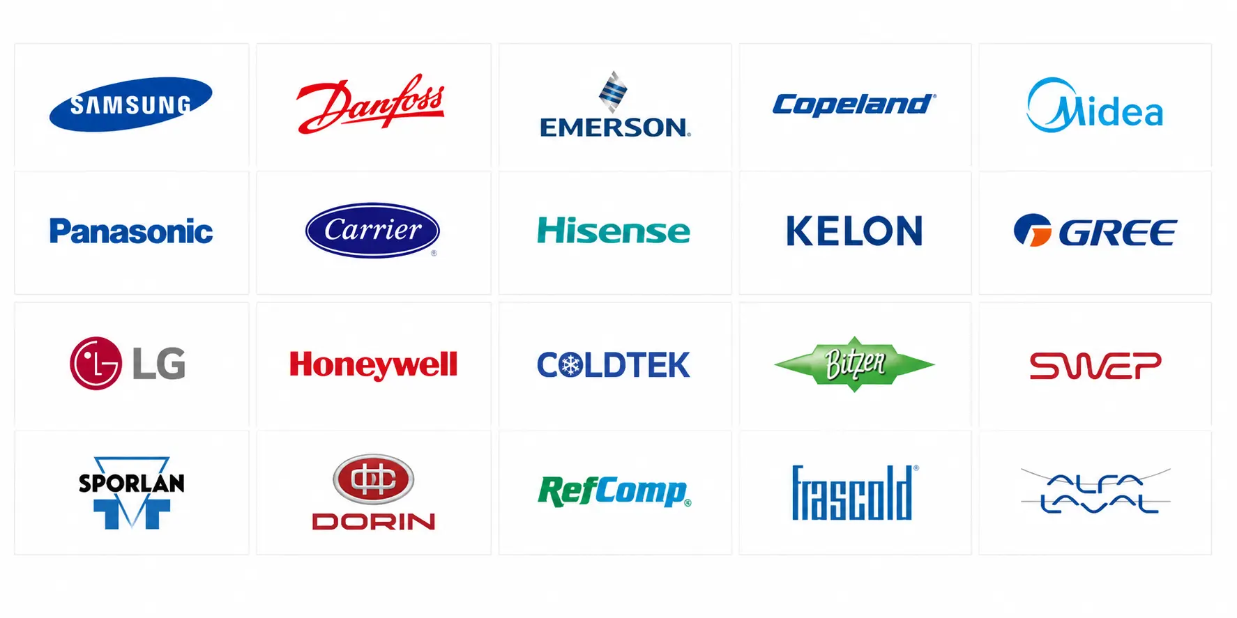 Logos of Partner Brands, 200x100px each